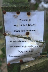Wild Pear Beach notice